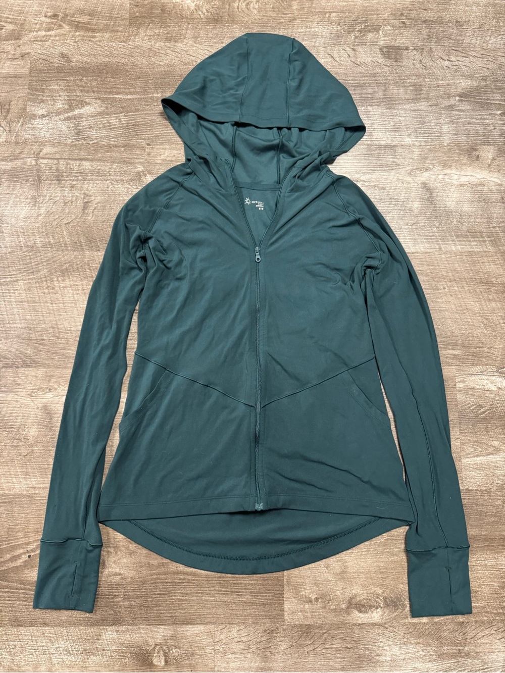 Offline by Aerie Forrest Green Full Zip Hoodie Size Medium